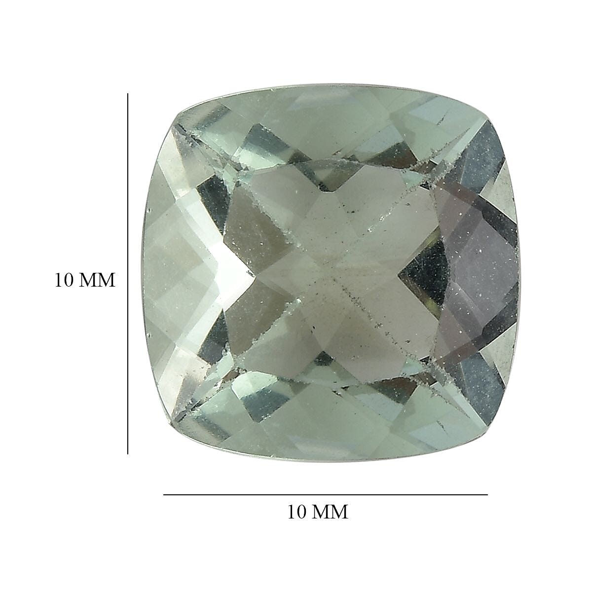 Green Fluorite Loose Gemstone in Cushion Shape (10x10mm) 7851377 4