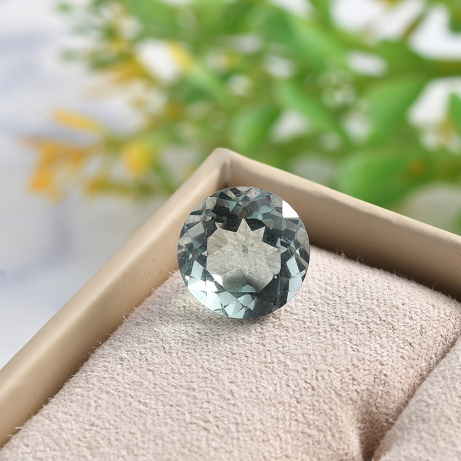Green Fluorite Loose Gemstone in Round Shape (11mm) 7827329 2