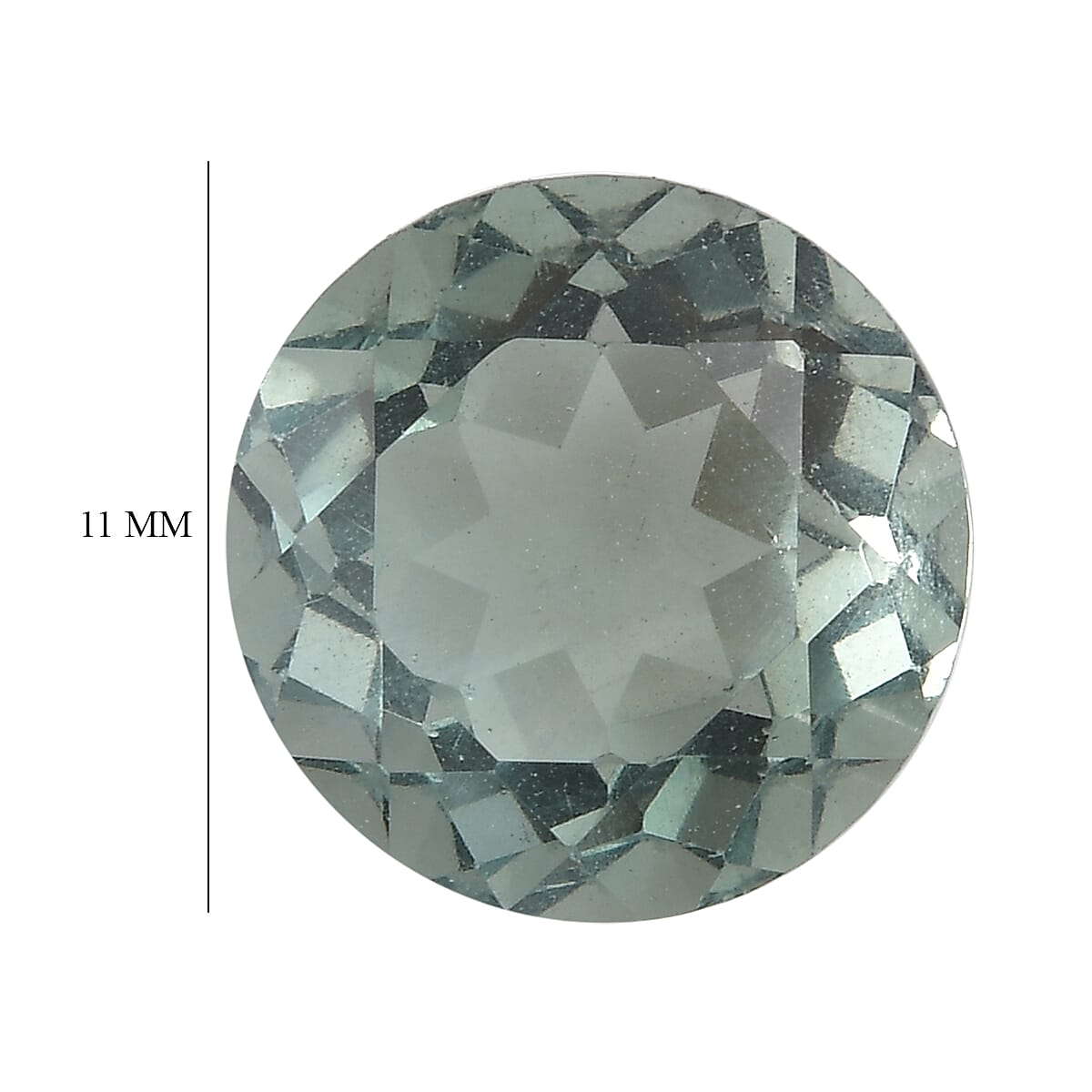 Green Fluorite Loose Gemstone in Round Shape (11mm) 7827329 5