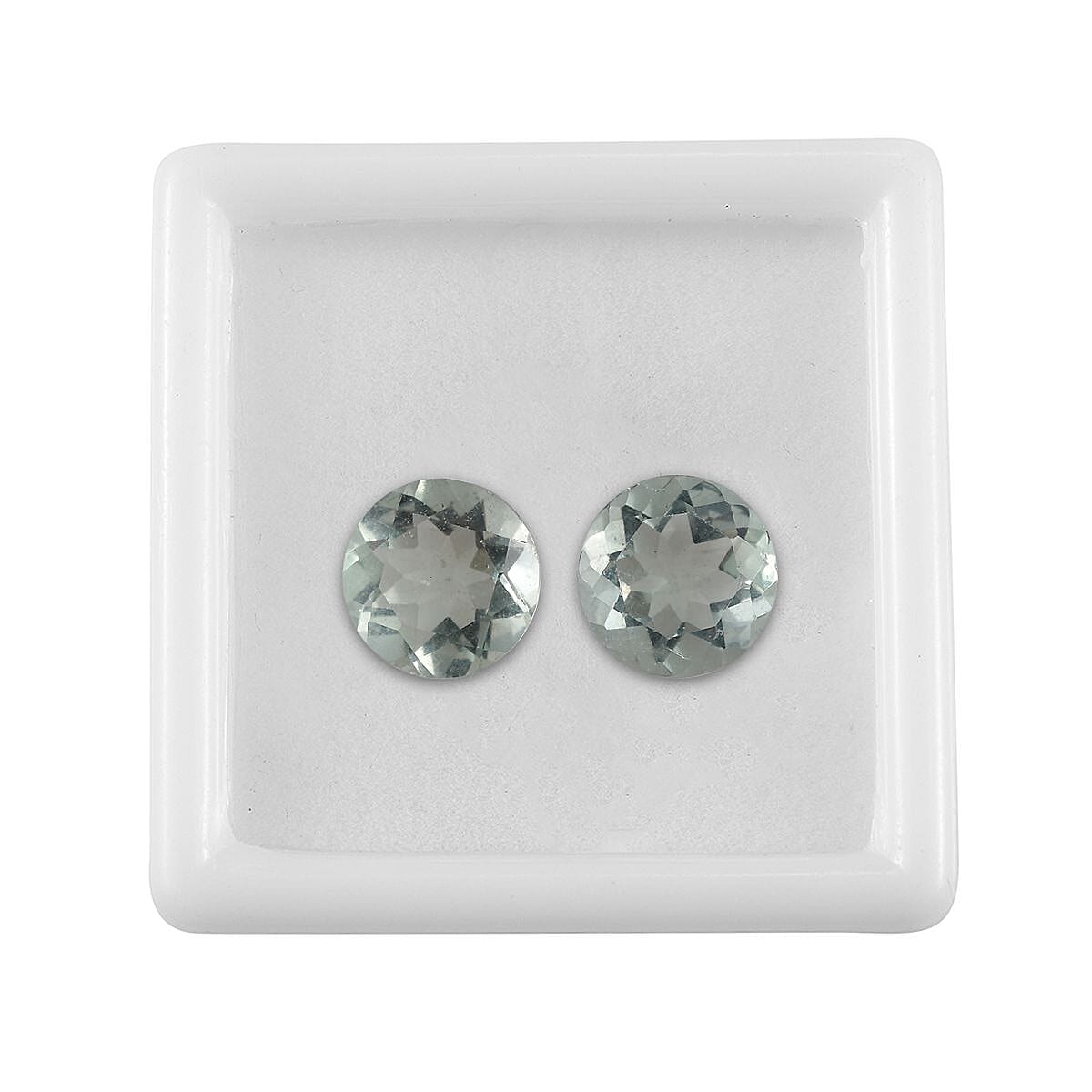 Set of 2 Green Fluorite Loose Gemstones in Round Shape (8mm) 7851379 3