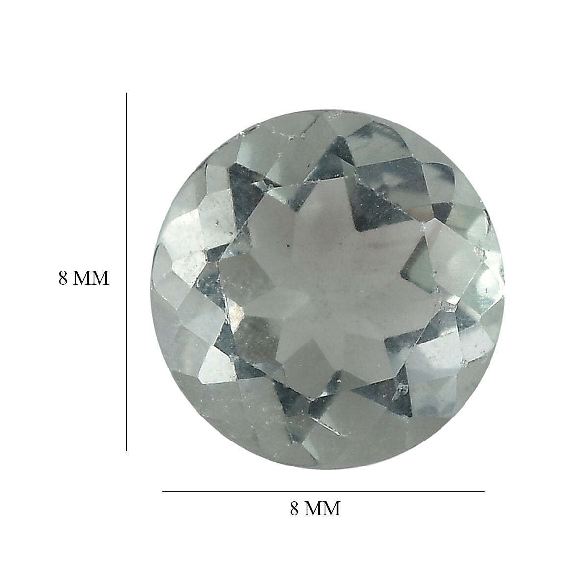 Set of 2 Green Fluorite Loose Gemstones in Round Shape (8mm) 7851379 4