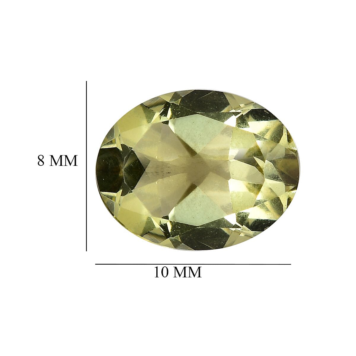 Green Gold Quartz Loose Gemstone in Oval Shape (10x8mm) 7787426 5