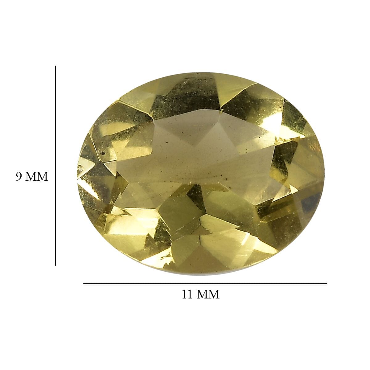 Set of 2 Green Gold Quartz Loose Gemstones in Oval Shape (11x9mm) 7851407 5