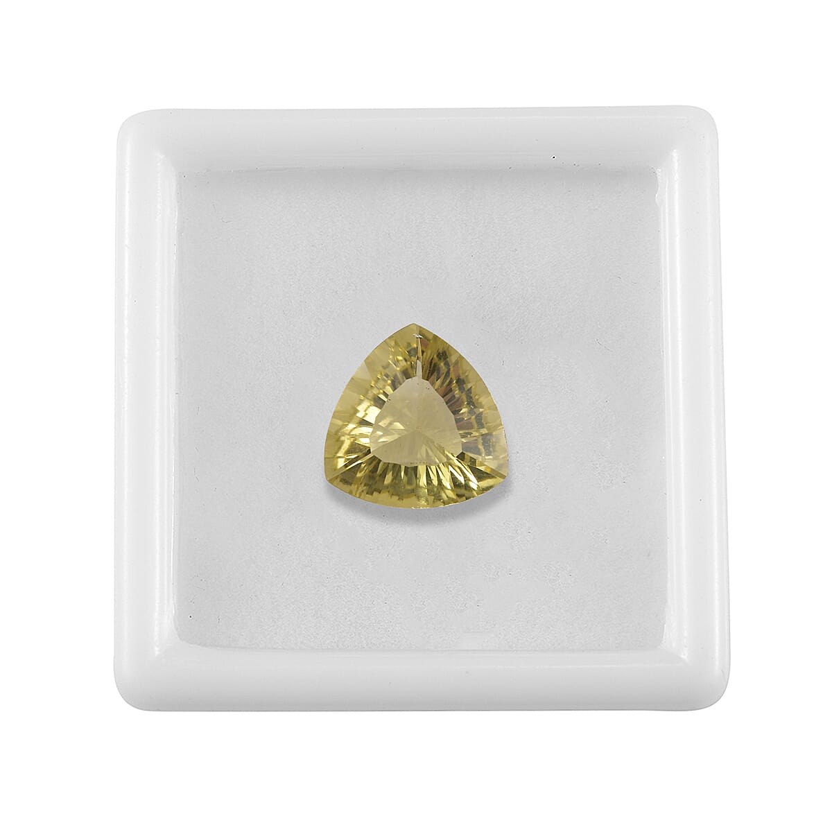 Green Gold Quartz Loose Gemstone in Trillion Shape(12.0mm) 7817186 4