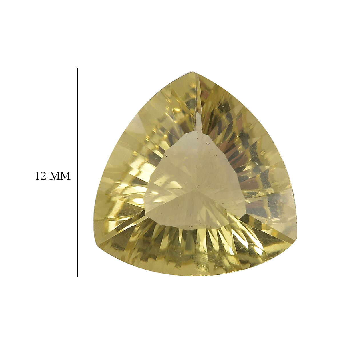 Green Gold Quartz Loose Gemstone in Trillion Shape(12.0mm) 7817186 5