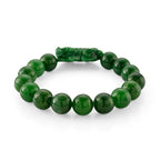 Enhanced Green Jade Beads Curving Cut Adjustable Bracelet (Size - 7.5) 300.00 Ct.