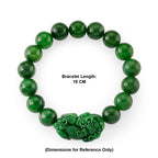 Enhanced Green Jade Beads Curving Cut Adjustable Bracelet (Size - 7.5) 300.00 Ct.