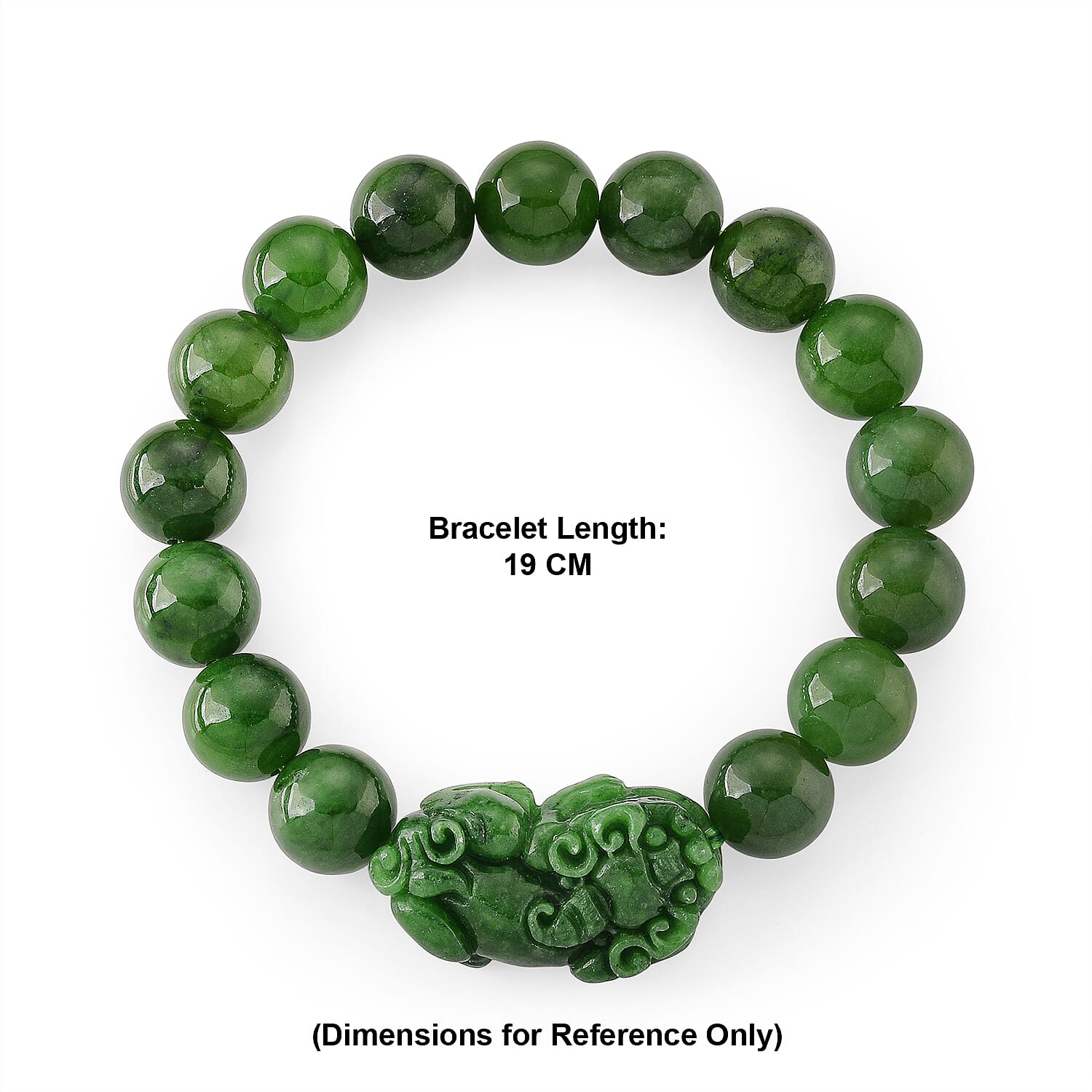 Enhanced Green Jade Beads Curving Cut Adjustable Bracelet (Size - 7.5) 300.00 Ct. 8519747 6