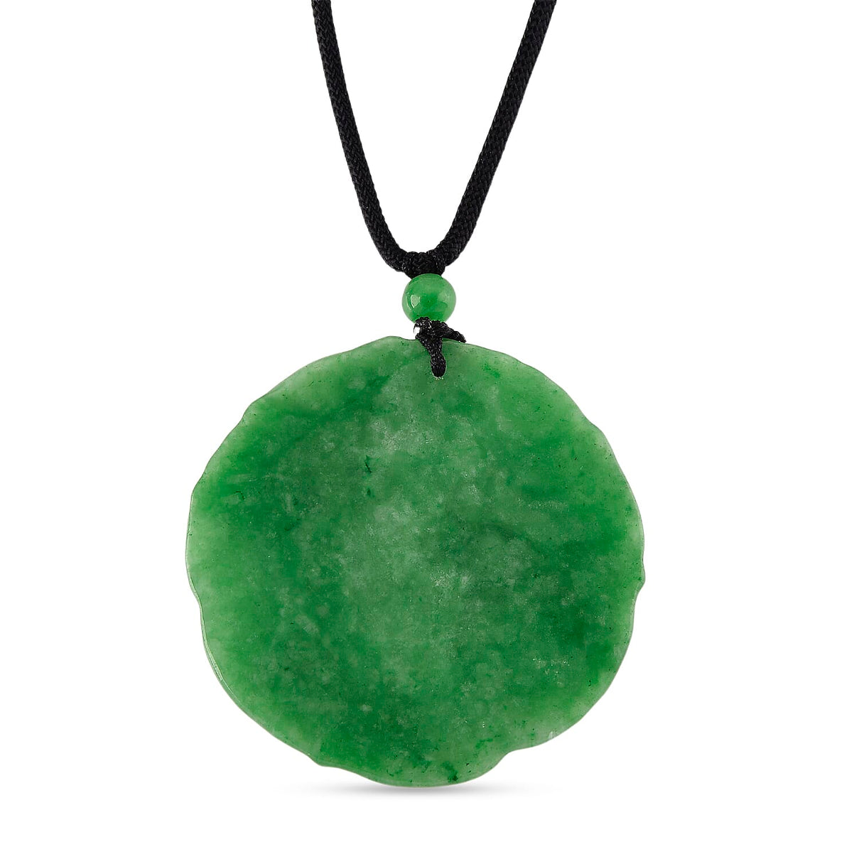 Enhanced Green Jade Beads Necklace (Size - 28) with Adjustable Cotton Thread 110.00 Ct. V32512859 5