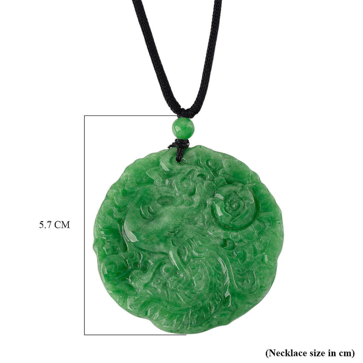Enhanced Green Jade Beads Necklace (Size - 28) with Adjustable Cotton Thread 110.00 Ct. V32512859 7