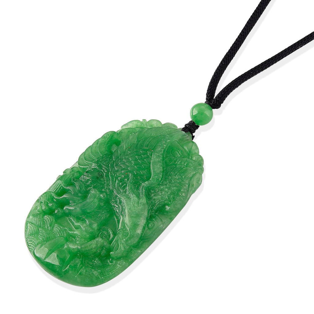 Enhanced Green Jade Beads Necklace (Size - 28) with Adjustable Cotton Thread 110.00 Ct.