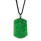 Enhanced Green Jade Beads Necklace (Size - 28) with Adjustable Cotton Thread 110.00 Ct.