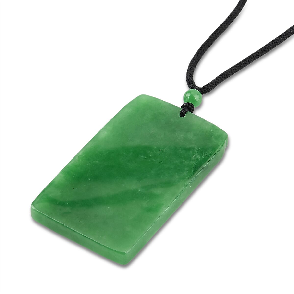 Enhanced Green Jade Beads Phoenix Carved Necklace (Size - 28) with Adjustable Cotton Thread 175.00 Ct. 8378673 5