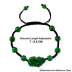 Green Jadeite Jade Carved Pixiu Adjustable Bracelet (Size 6.5-9.5) 35.00 Ct.