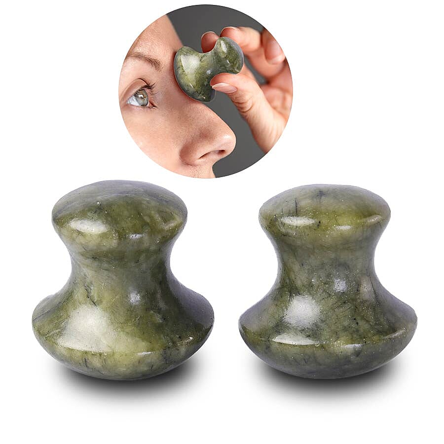 Green Jade Mushroom Massager- Set of 2 6006600 0