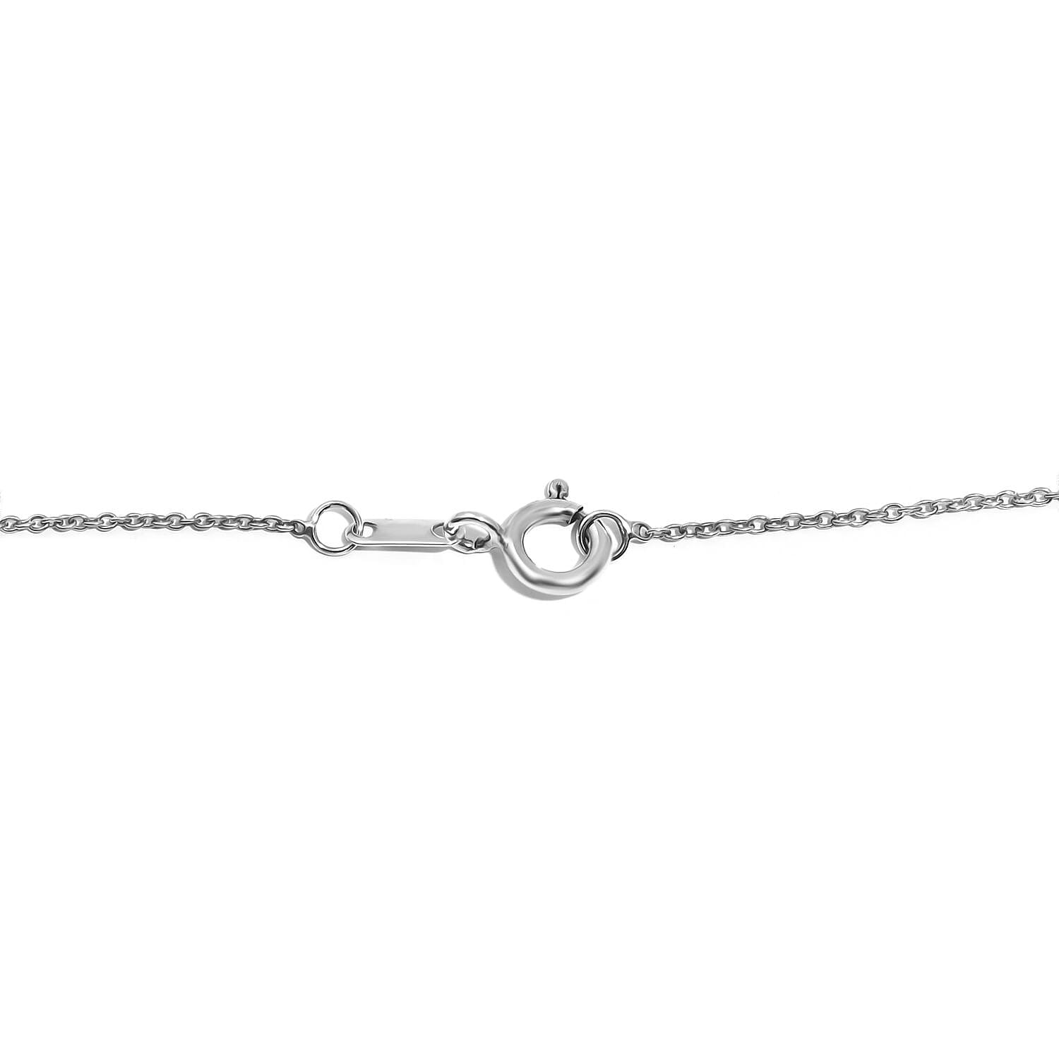 Green Jade Necklace (Size - 18) in Rhodium Overlay Sterling Silver 28.46 Ct. 8036685 4