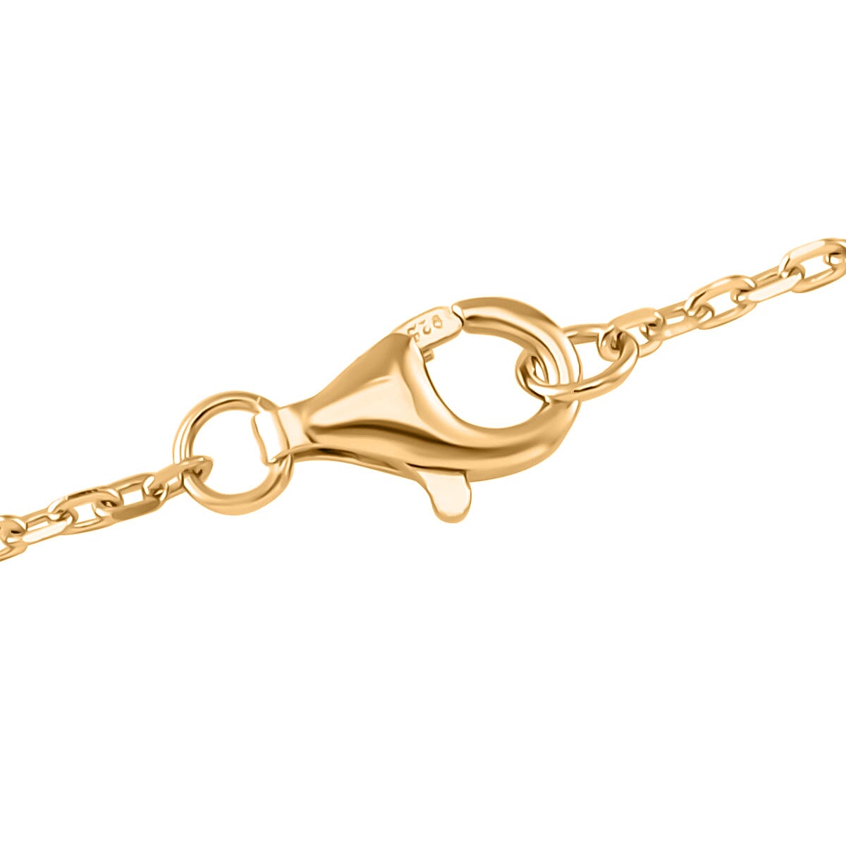 Green Jade Necklace with Lobster Clasp (Size - 20) in Yellow Gold Plated Sterling Silver 50.00 Ct. 8111067 4
