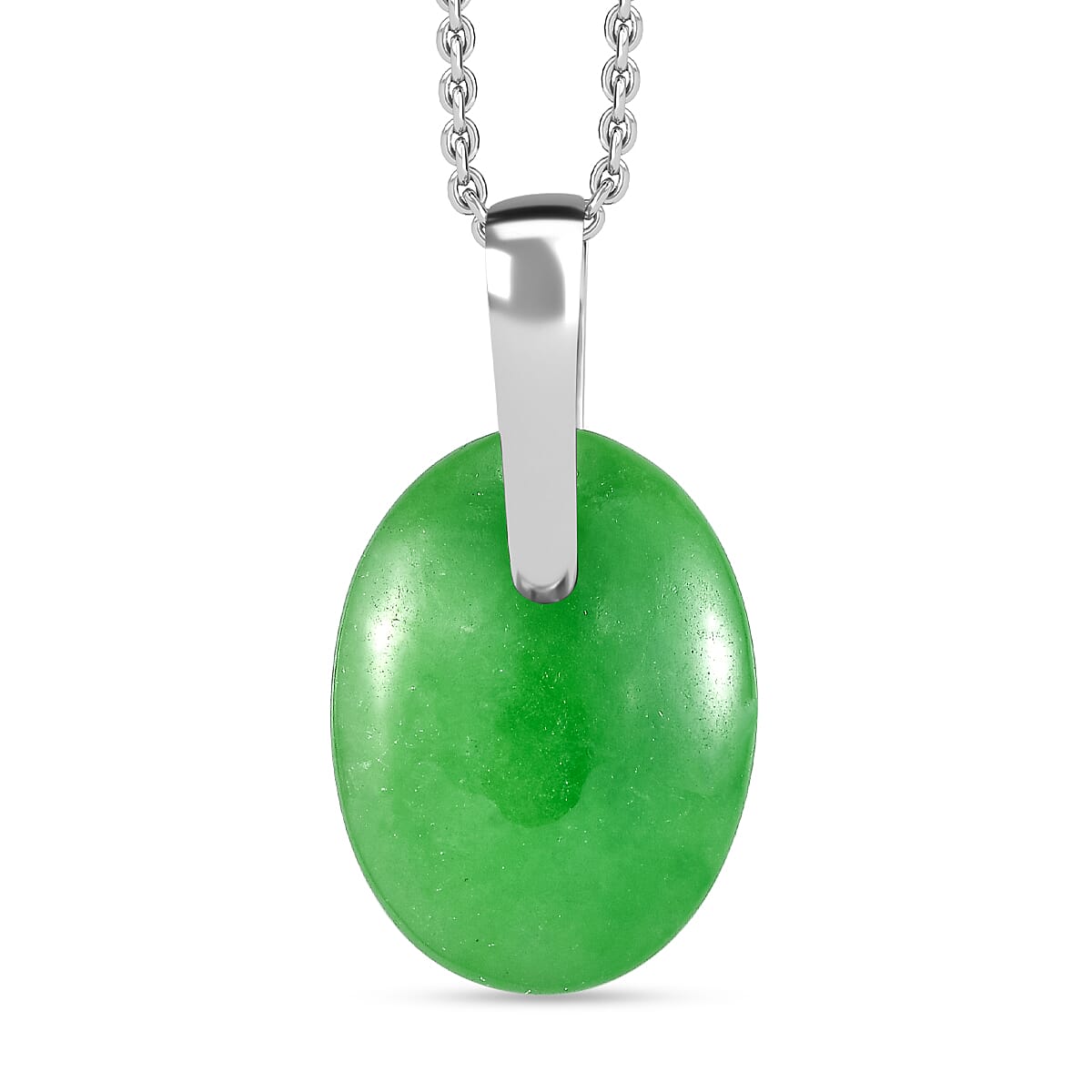 Green Jadeide Pendant with Chain (Size - 20) 26.50 Ct. 4322312 0