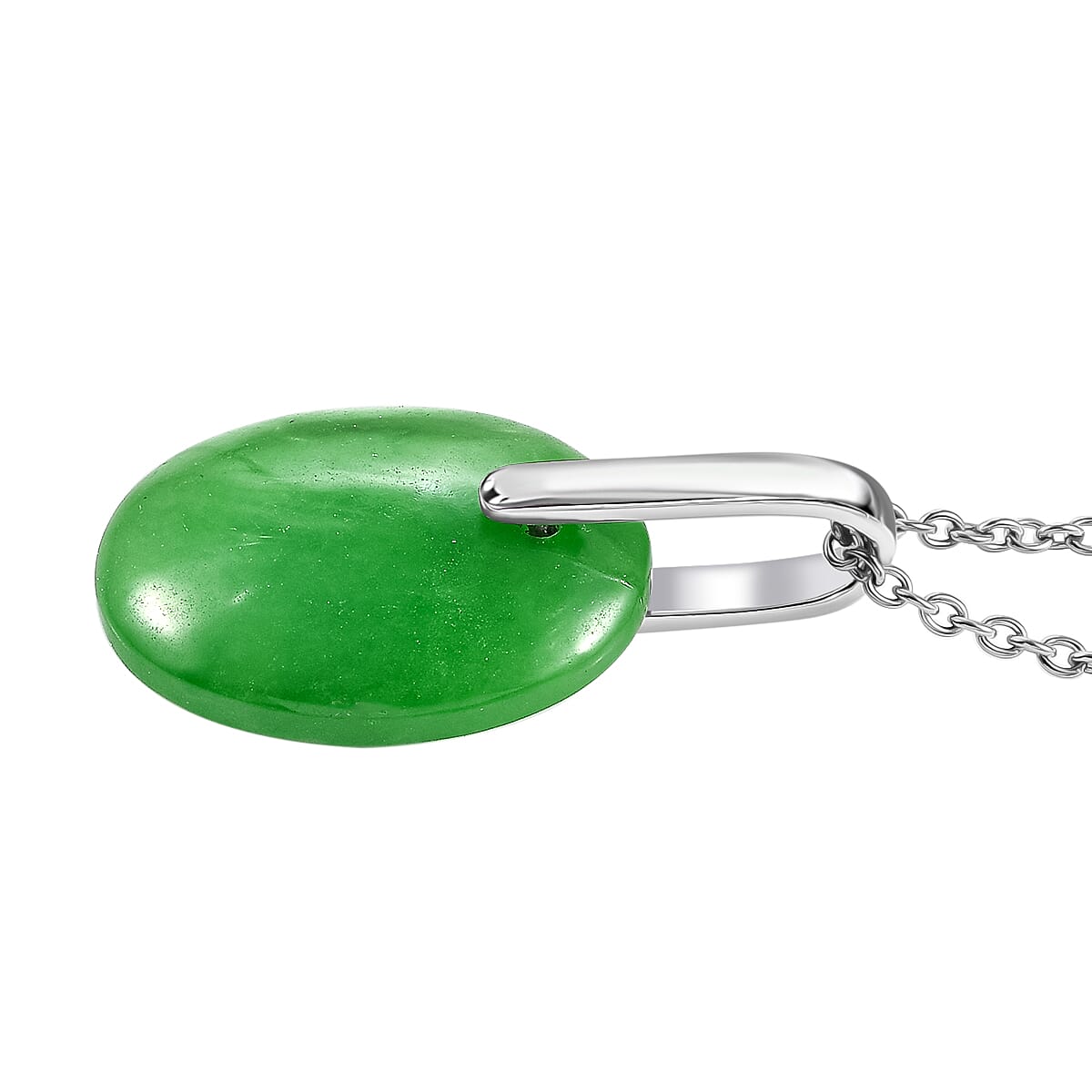 Green Jadeide Pendant with Chain (Size - 20) 26.50 Ct. 4322312 4