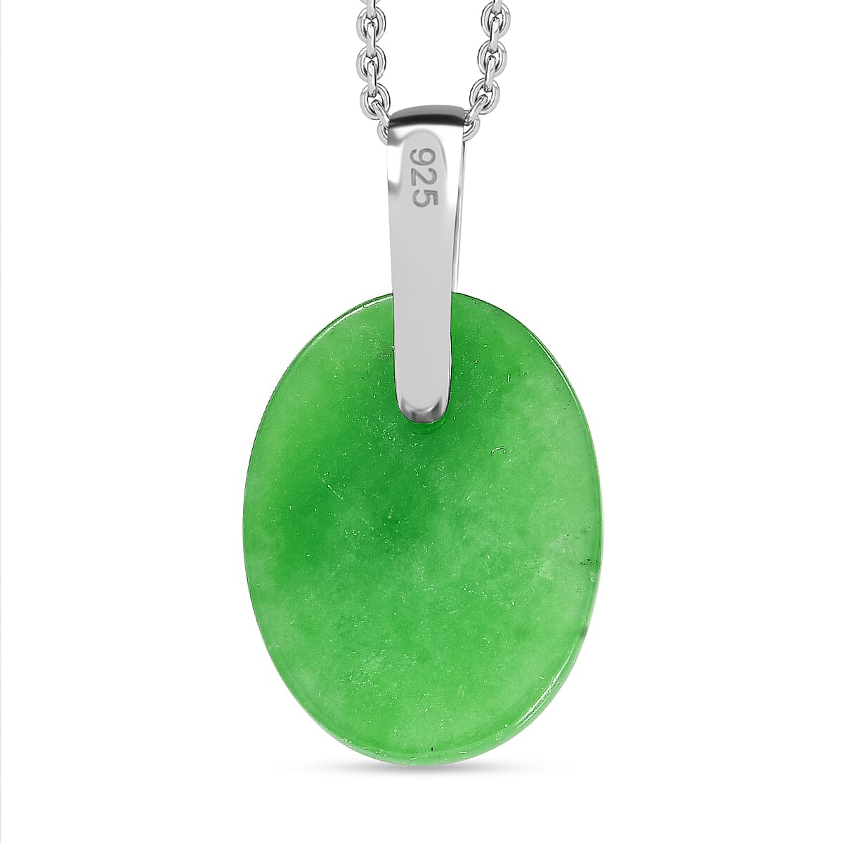Green Jadeide Pendant with Chain (Size - 20) 26.50 Ct. 4322312 5