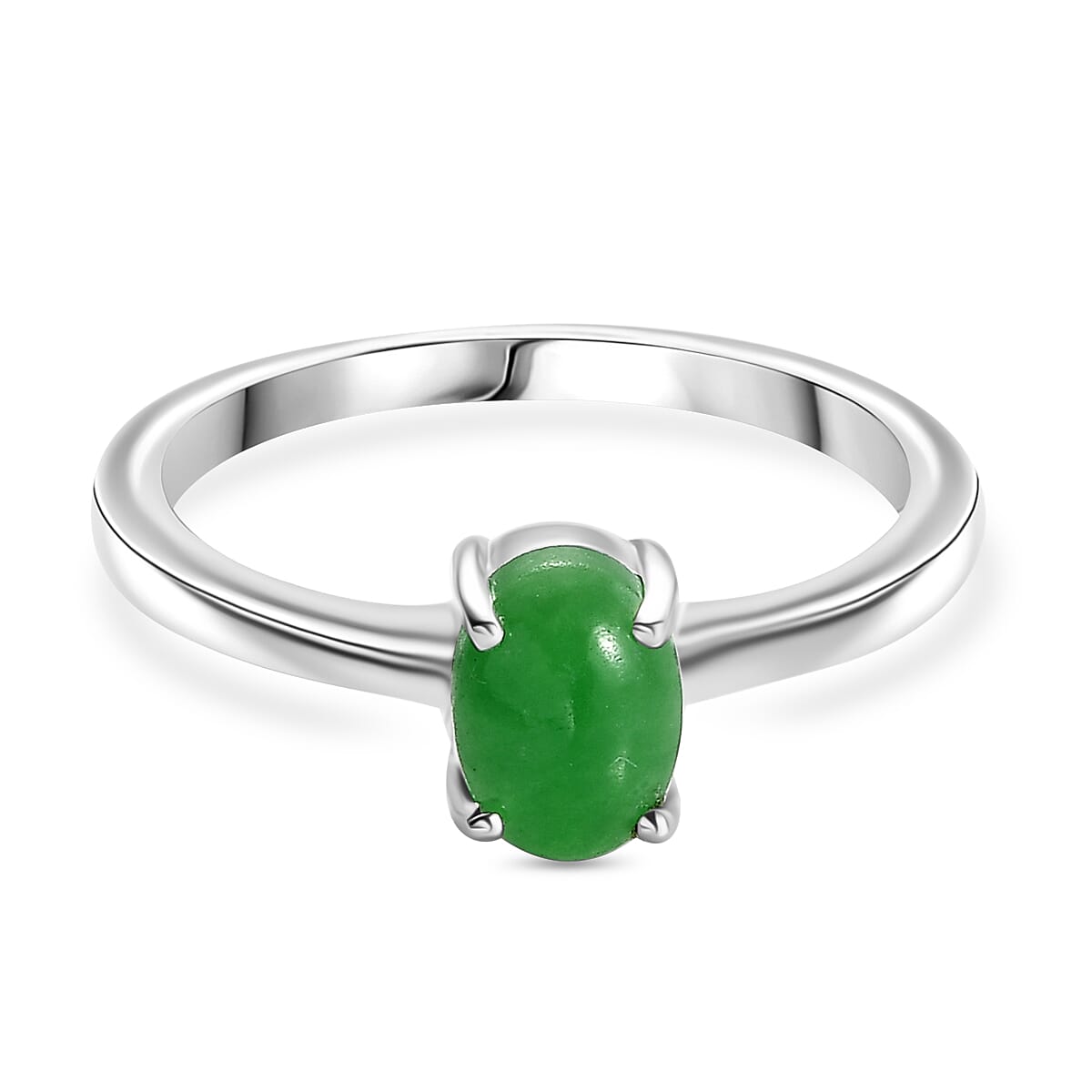 Green Jade Ring in Sterling Silver 1.04 Ct. 7970209 0