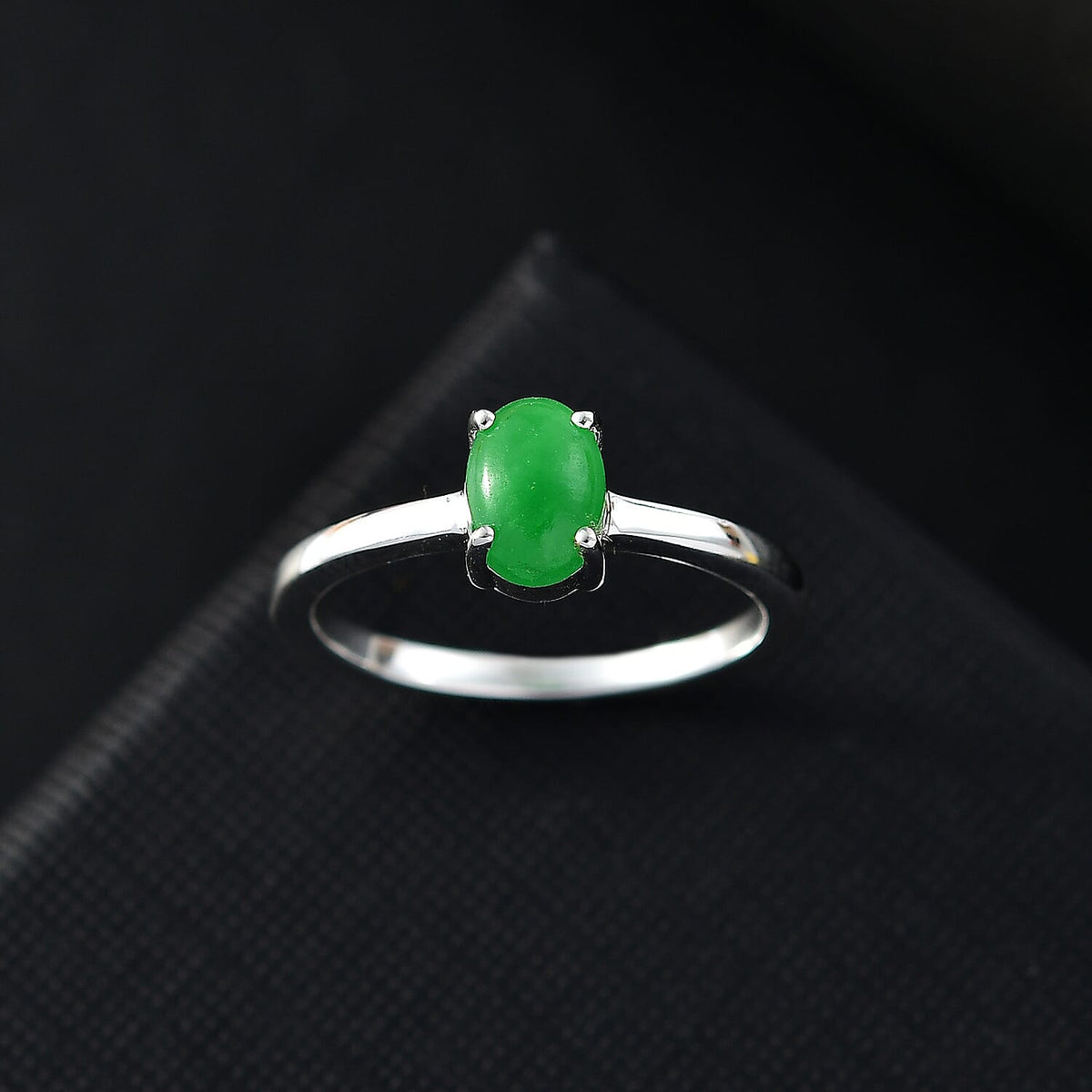 Green Jade Ring in Sterling Silver 1.04 Ct. 7970209 1