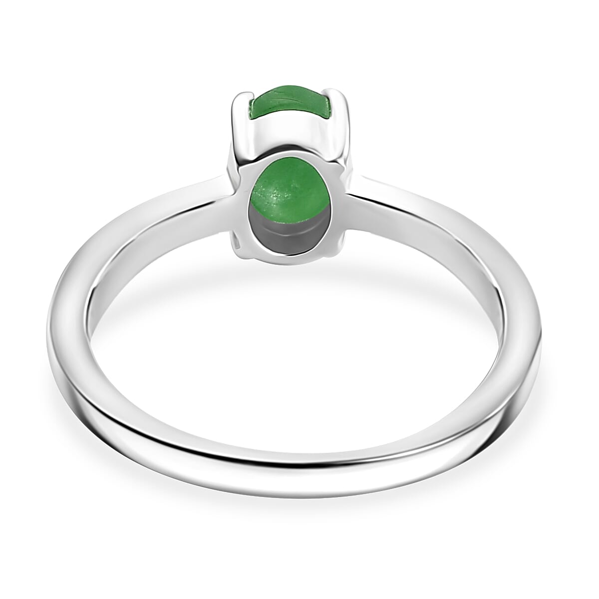 Green Jade Ring in Sterling Silver 1.04 Ct. 7970209 4