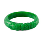Pixiu Green Jade Stone Bangle (Size 8.25) 280.00 Ct.