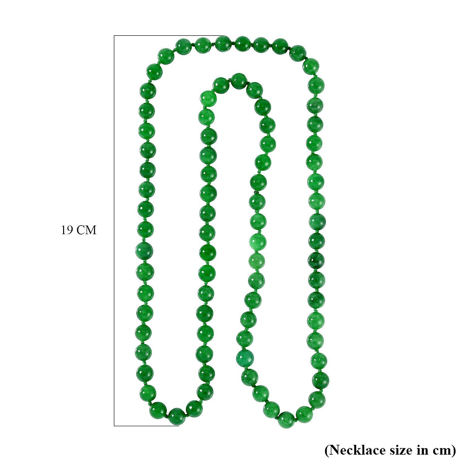 Green Jade Beads Necklace 385.50 Ct (Size 30) 7557534 4