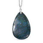 Green Jasper Pendant with Chain (Size 20) 119.18 Ct.