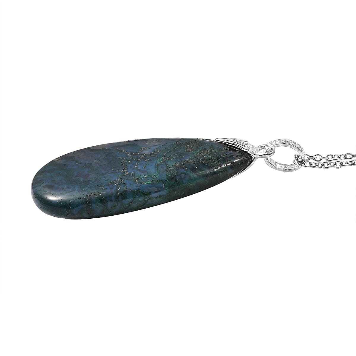 Green Jasper Pendant with Chain (Size 20) 119.18 Ct. 4433191 4