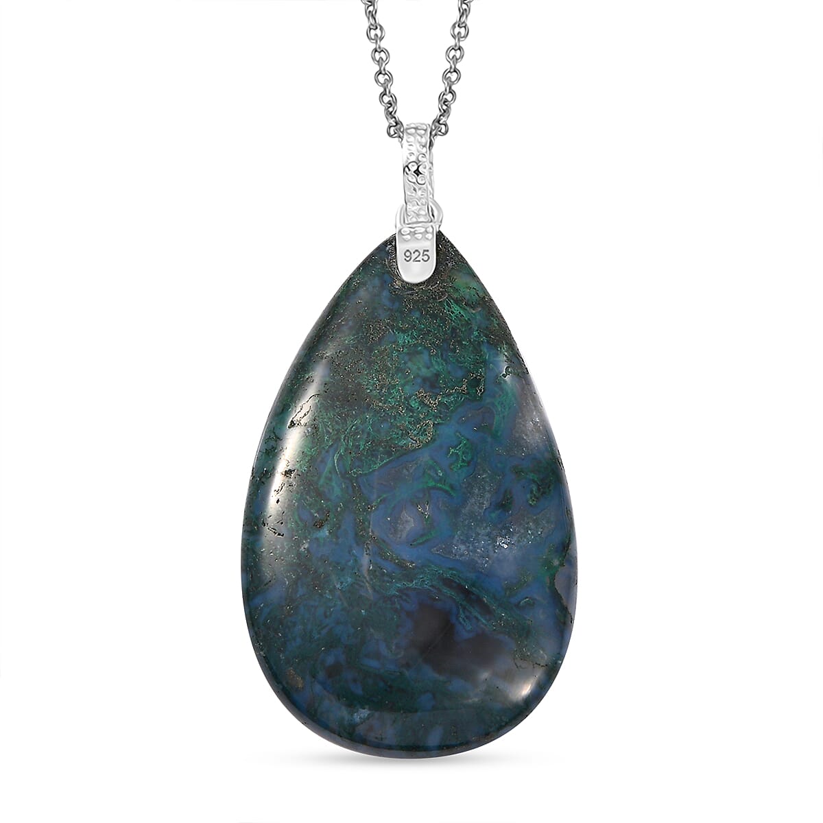 Green Jasper Pendant with Chain (Size 20) 119.18 Ct. 4433191 5