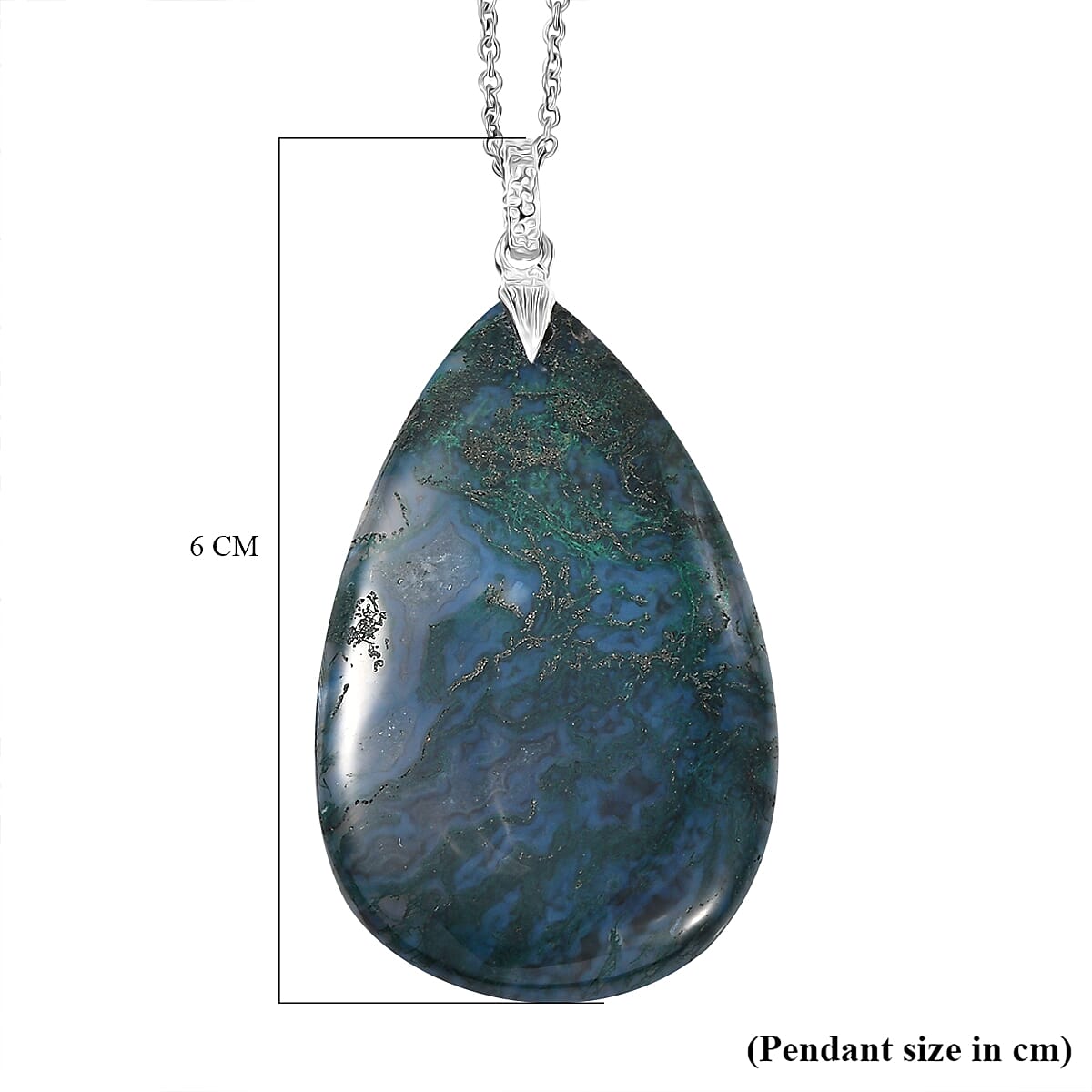 Green Jasper Pendant with Chain (Size 20) 119.18 Ct. 4433191 7