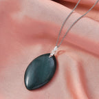 Green Jasper Pendant with Chain (Size 20) 119.18 Ct.