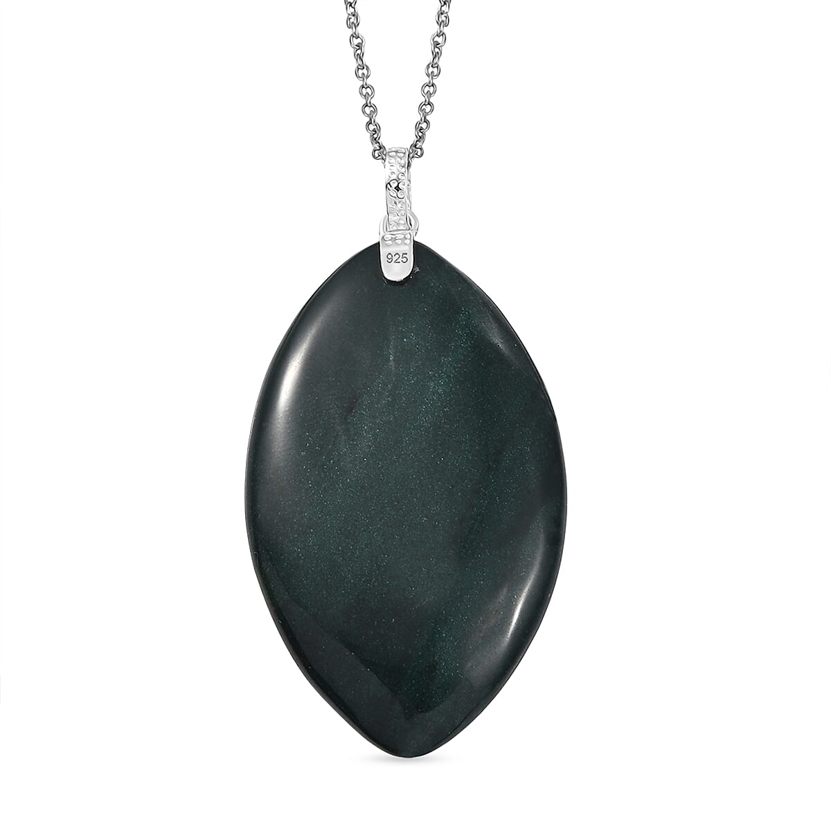 Green Jasper Pendant with Chain (Size 20) 119.18 Ct. 4433192 5