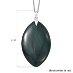 Green Jasper Pendant with Chain (Size 20) 119.18 Ct.