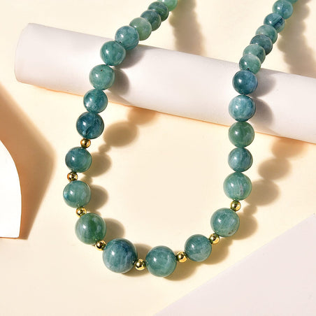 Tony Diniz Collection - Green Kyanite Beads Necklace (Size - 18) in 18K Vermeil Yellow Gold Plated Sterling Silver 315.00 Ct 7798237 2