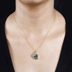GP Italian Garden Collection - Verde Onyx, Boi Ploi Black Spinel and Multi Gemstone Pendant with Chain (Size 20) in 18K Vermeil YG Plated Sterling Silver 1.63 Ct, Silver Wt. 6.02 Gms