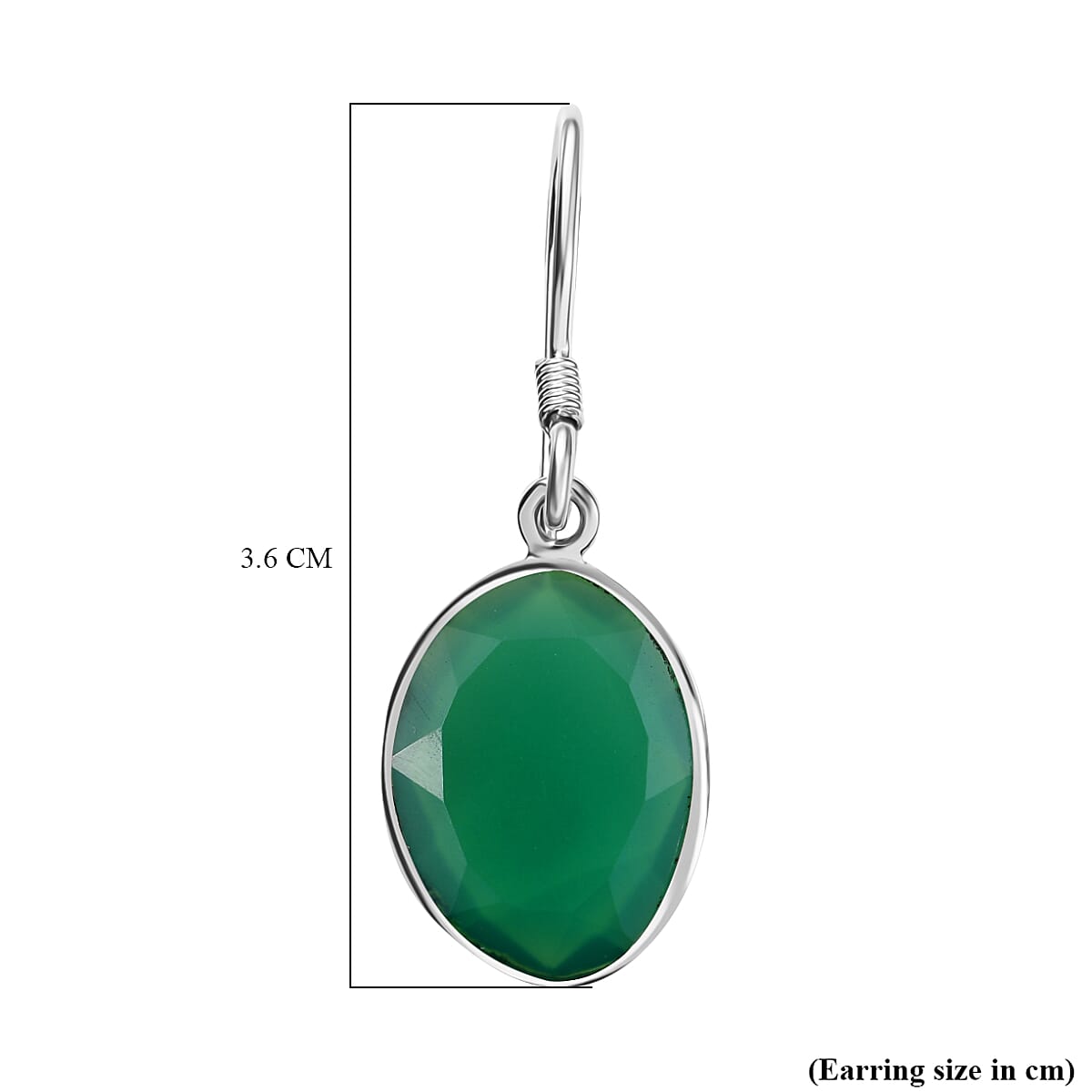 Verde Onyx J Hoop Earring in Sterling Silver 11.38 Ct. 8123569 6