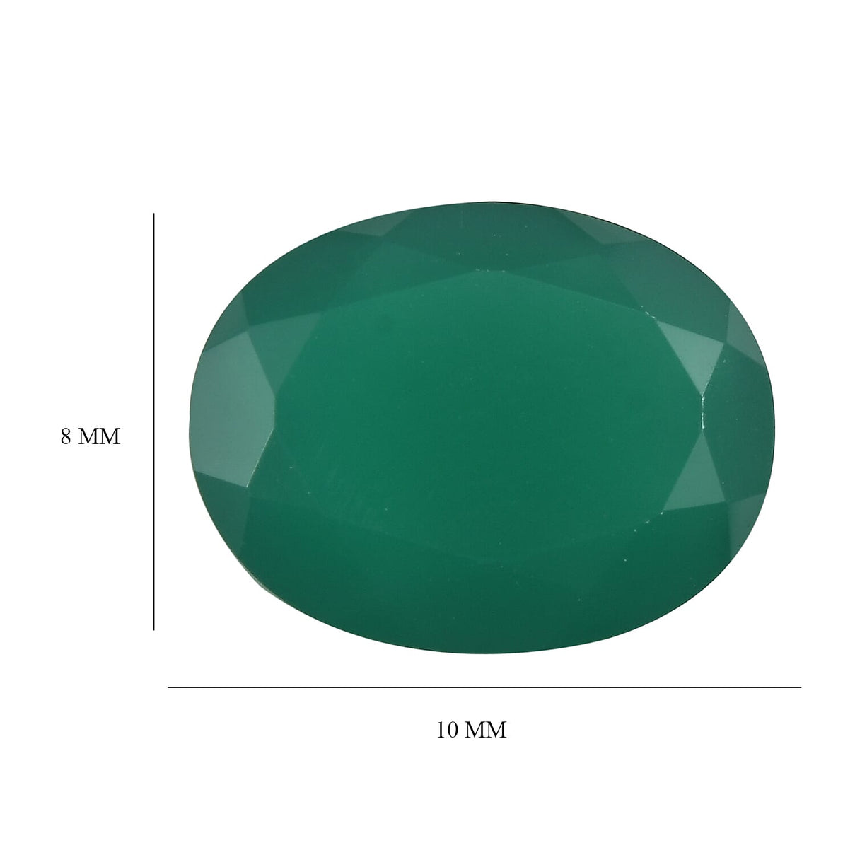 Green Onyx Oval Cut Cut 10X8 mm Gemstone, 2.32 Ct 8499237 4