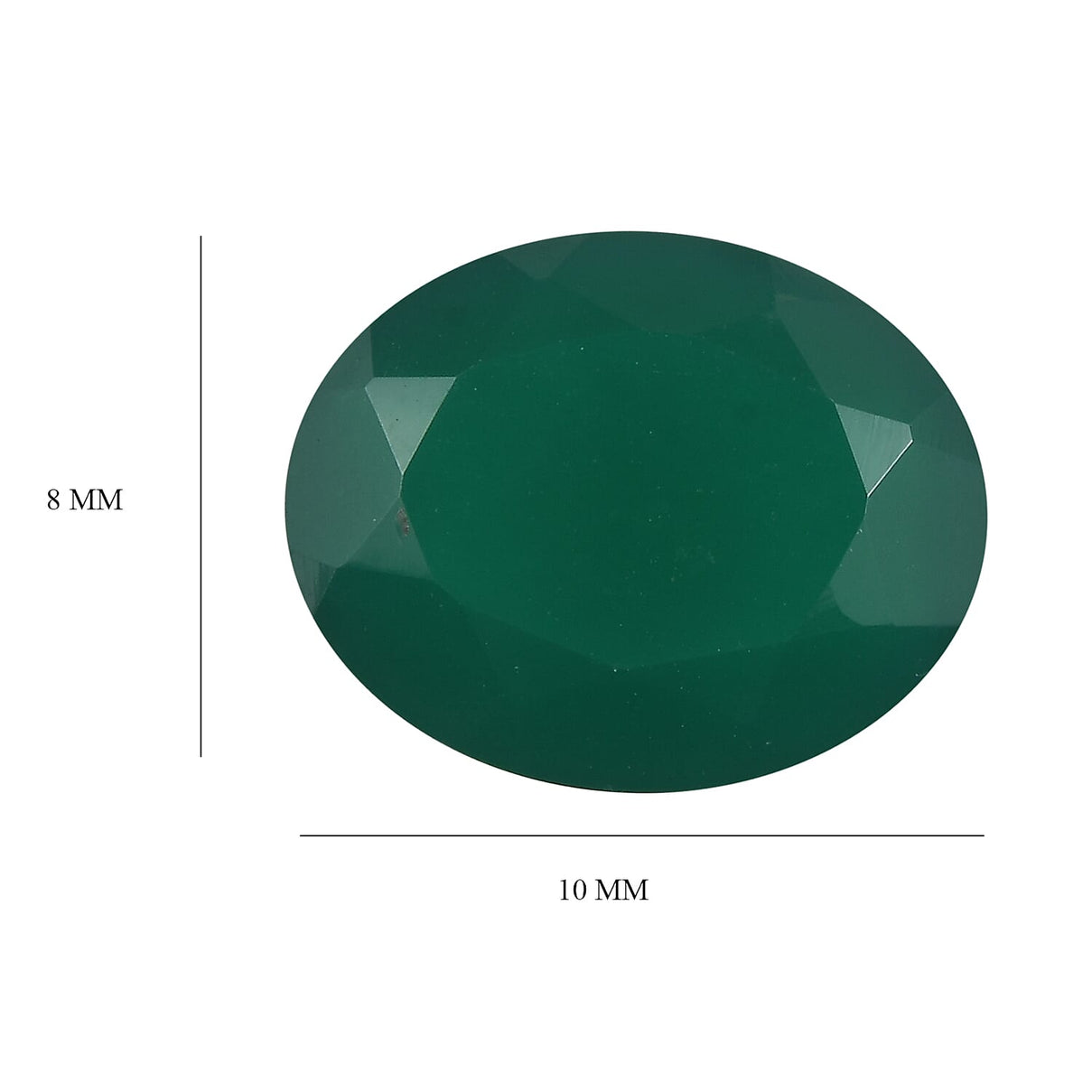 Green Onyx Oval Cut Cut 10X8 mm Gemstone, 2.62 Ct 8499236 3
