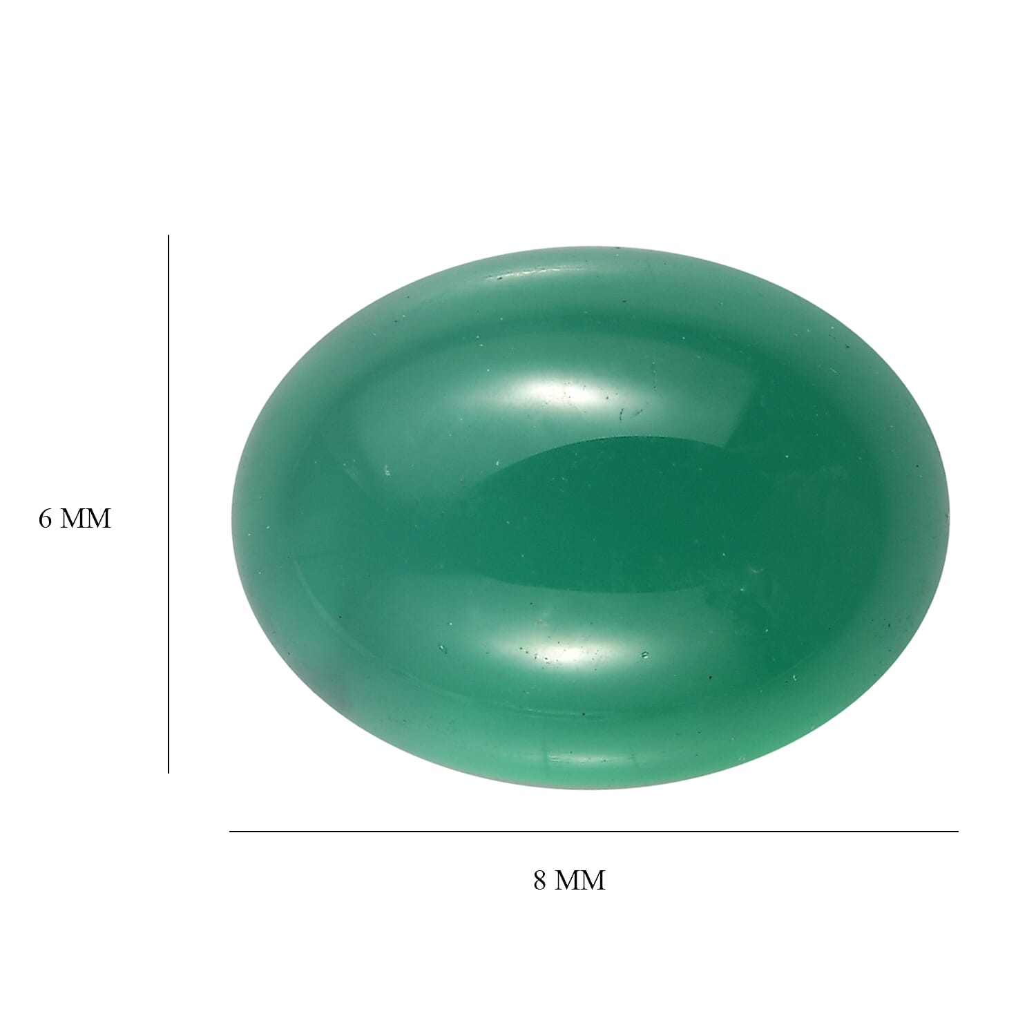 Green Onyx Oval Cut Cut 8X6 mm Gemstone, 1.20 Ct 8499234 4