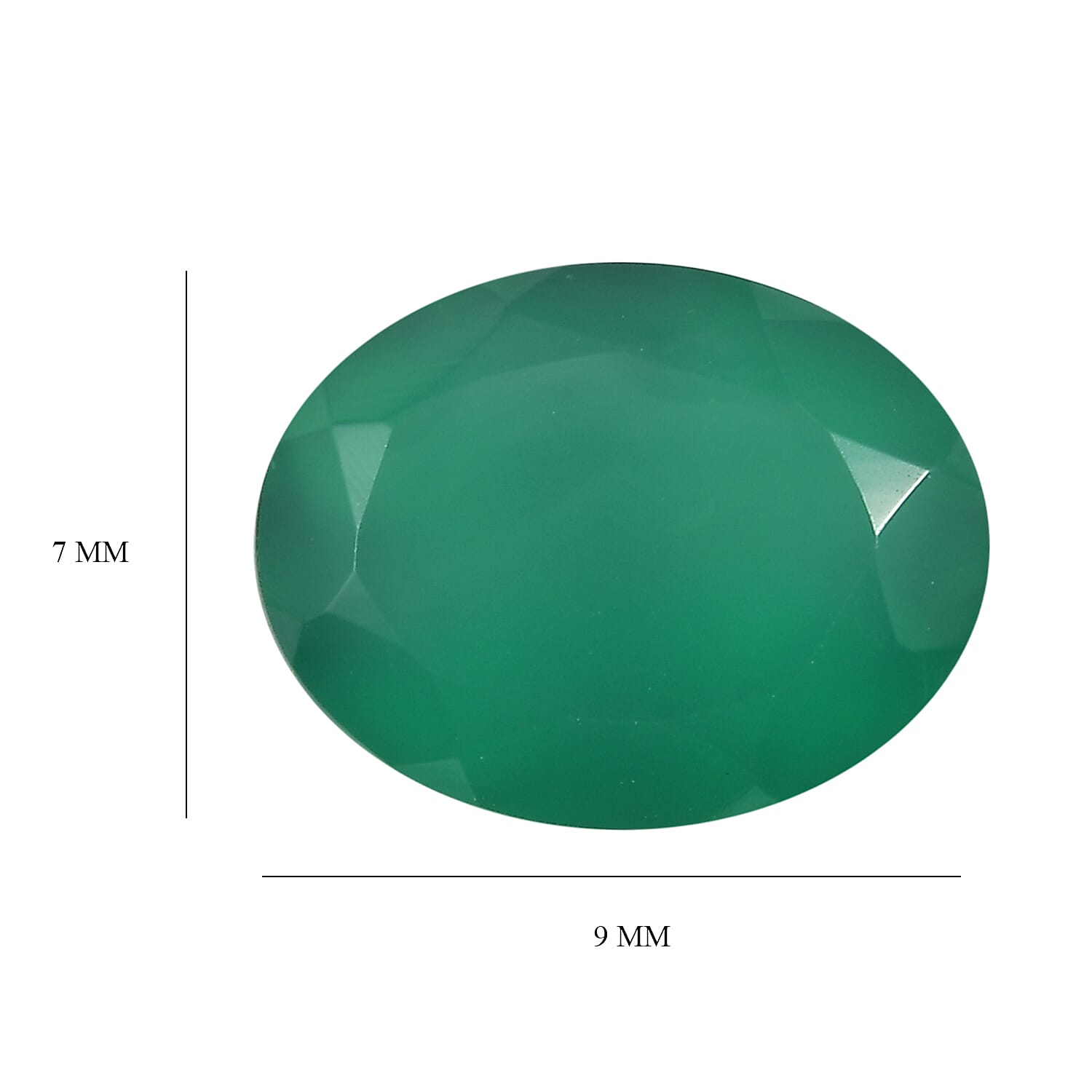 Green Onyx Oval Cut Cut 9X7 mm Gemstone, 1.8 Ct 8499239 4