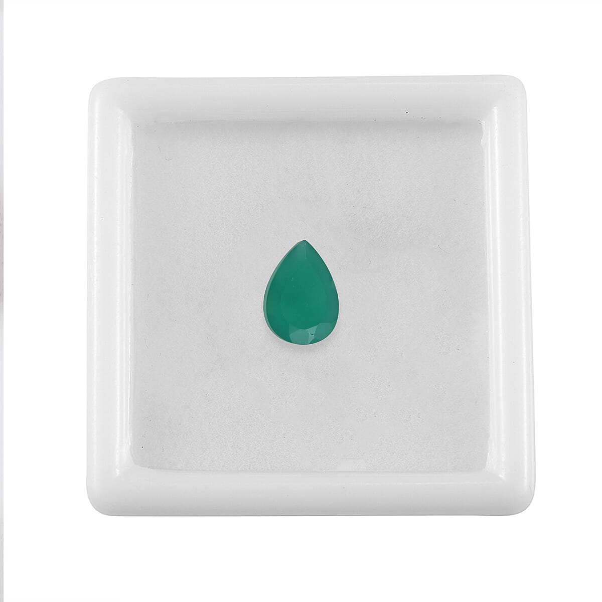 Green Onyx Pear 10X7 mm Gemstone, 1.72 Ct V32513256 3
