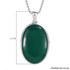 Verde Onyx Pendant with Chain (Size 20)  30.00 Ct.