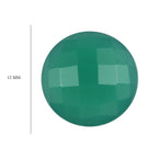 Green Onyx Round 12 mm Gemstone, 5.21 Ct