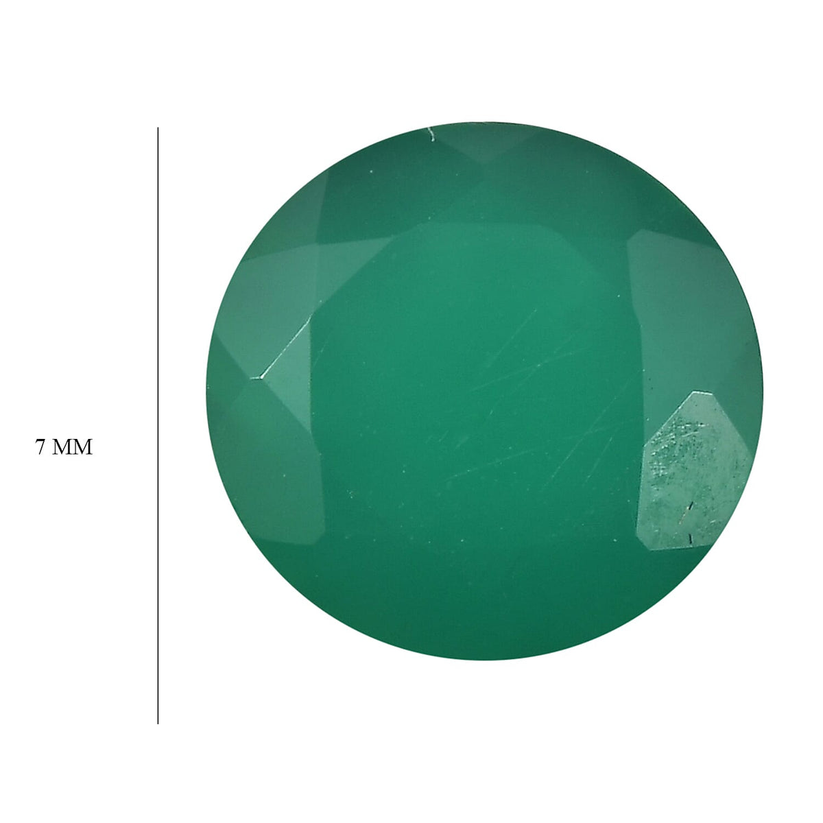 Green Onyx Round 7 mm Gemstone, 1.13 Ct V32512626 4
