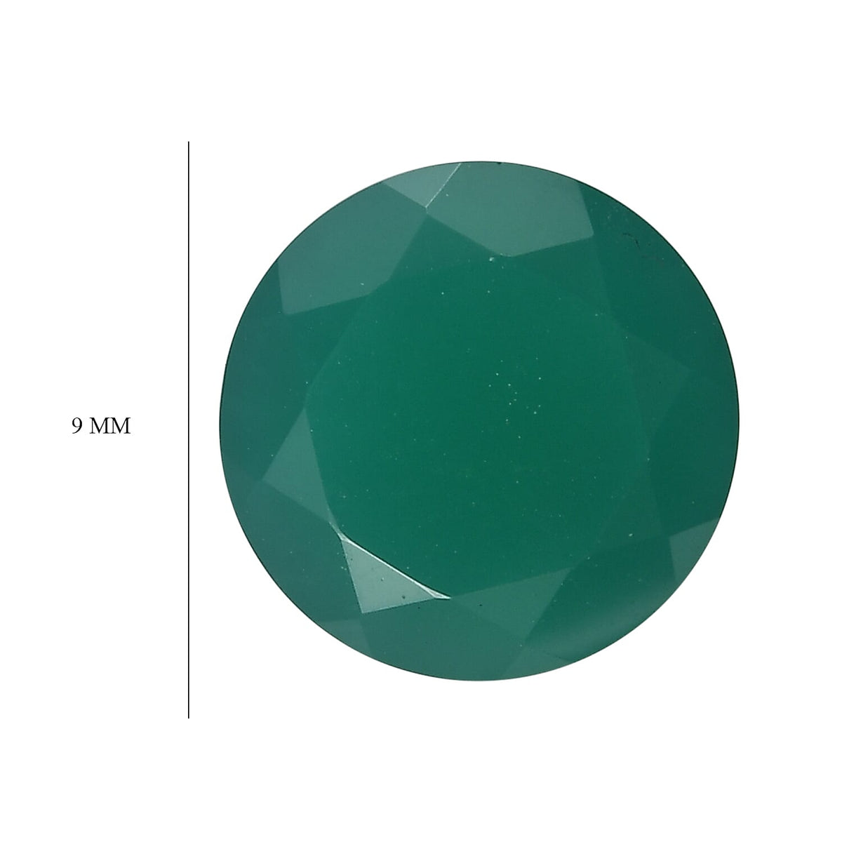 Green Onyx Round 9 mm Gemstone, 2.42 Ct 8499245 4