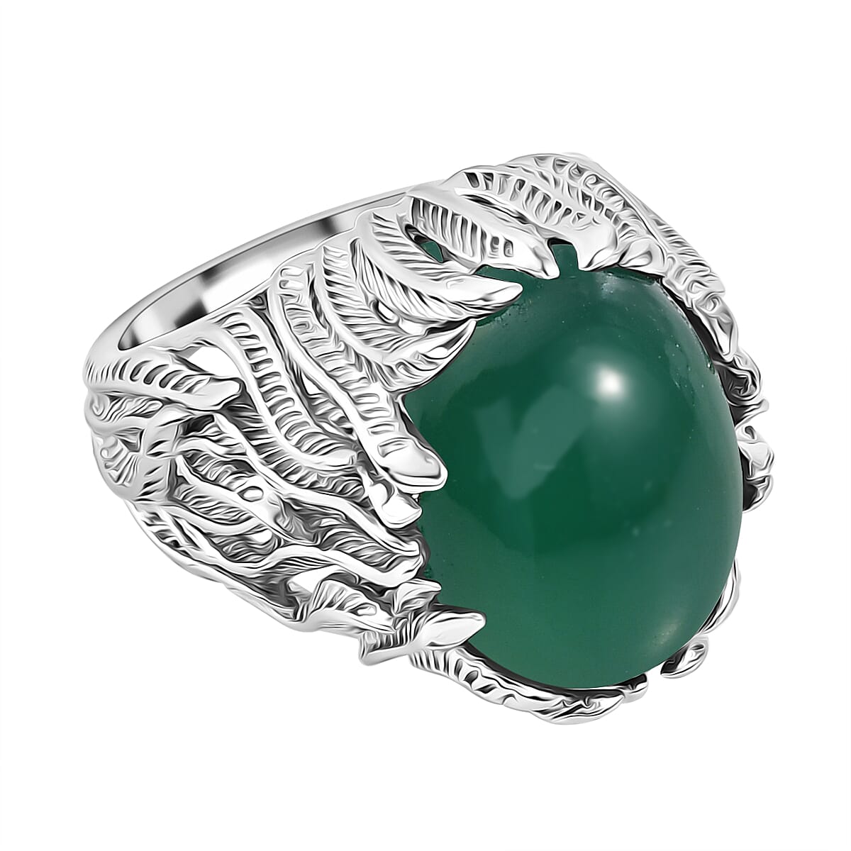 Designer Inspired - Green Onyx Solitaire Ring 10 ct. 7925868 0