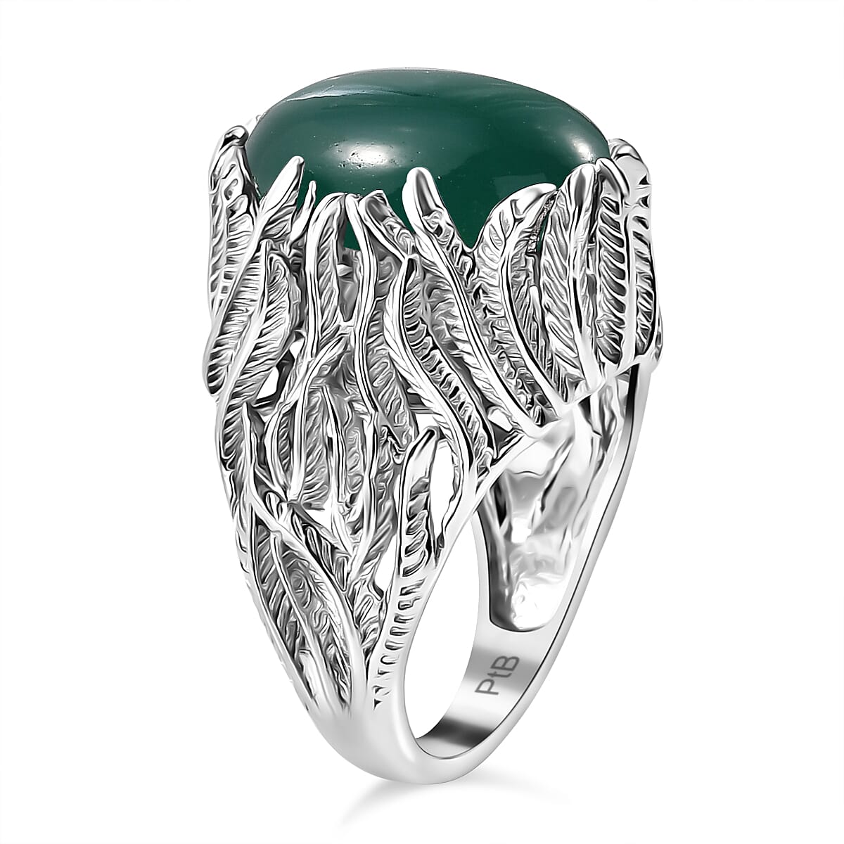Designer Inspired - Green Onyx Solitaire Ring 10 ct. 7925868 3